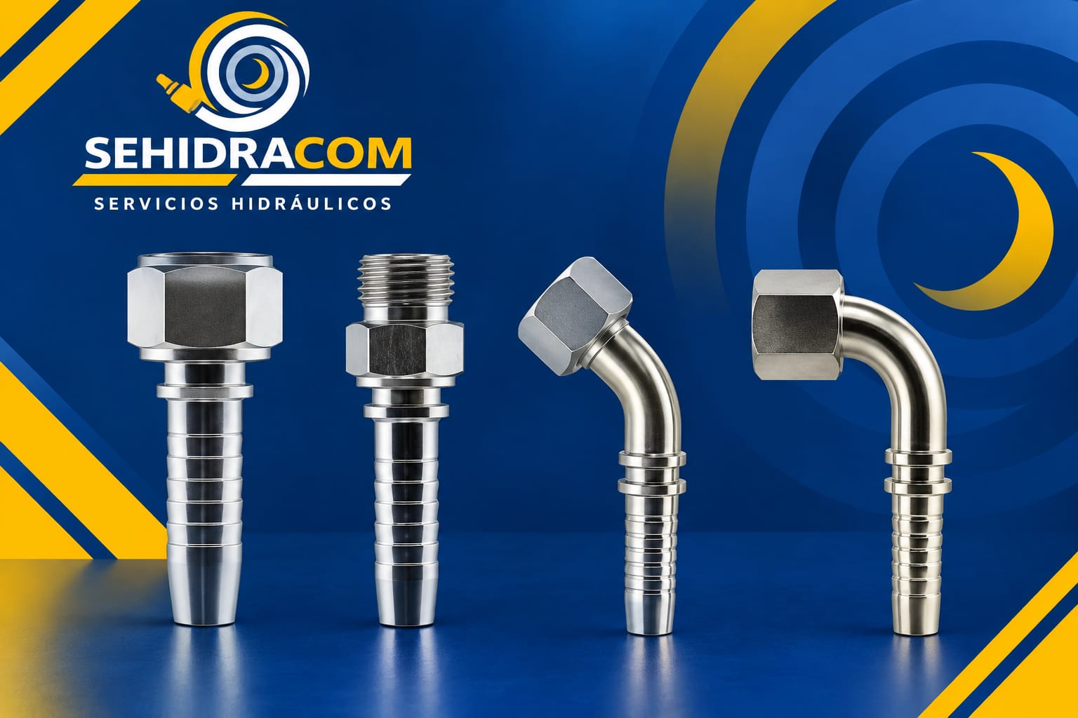 METR. LIVIANA Y PESADA RECTA, 45° Y 90° PARA MANGUERA R1 - R2 - R12 - 4SP - SEHIDRACOM